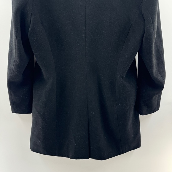 Cicada Black Pea Coat Trench Coat 2000s Style XXL with Front Pockets - Picture 7 of 7